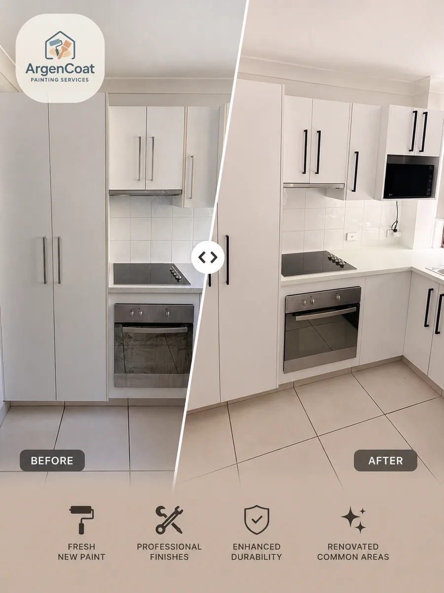 Kitchen before and after repaint