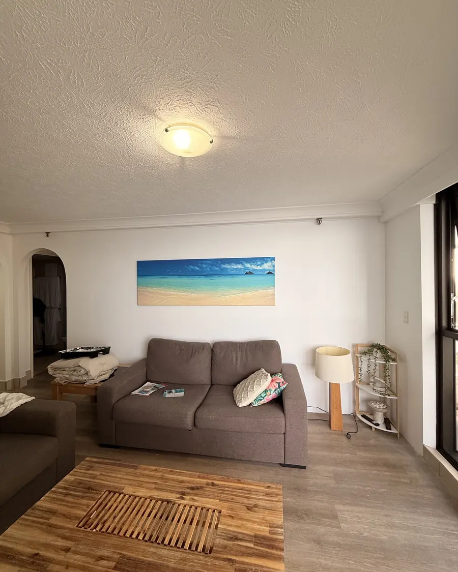 Freshly painted apartment living area on the Gold Coast
