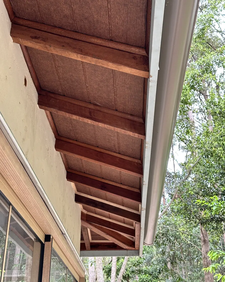 Timber eaves and verandah ceiling finished by ArgenCoat